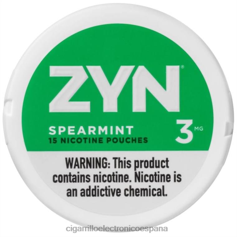 Cigarrillo Electrónico Sin Nicotina - menta verde 6VL0625 ZYN bolsa de nicotina 3 mg