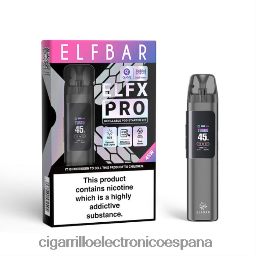 gris ELFBAR ELFX Pro ABRIR APOL DE POD 80PB8P3