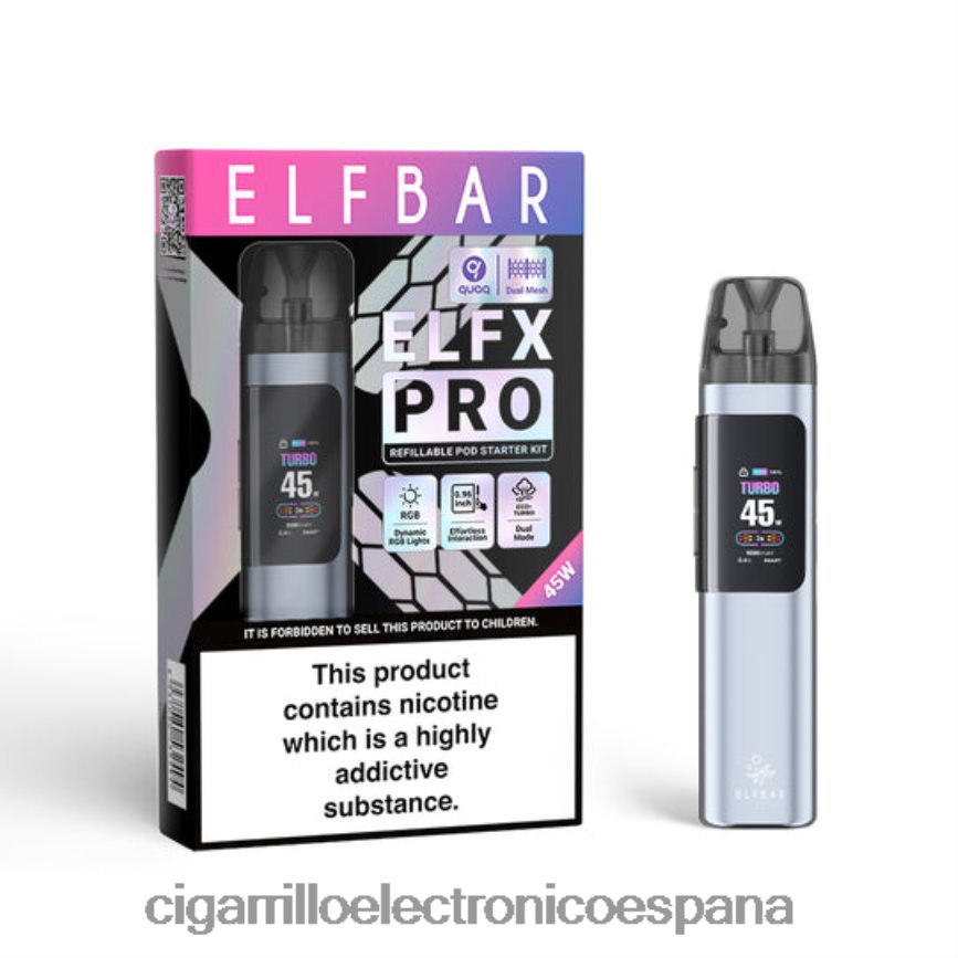 negro ELFBAR ELFX Pro ABRIR APOL DE POD 80PB8P5