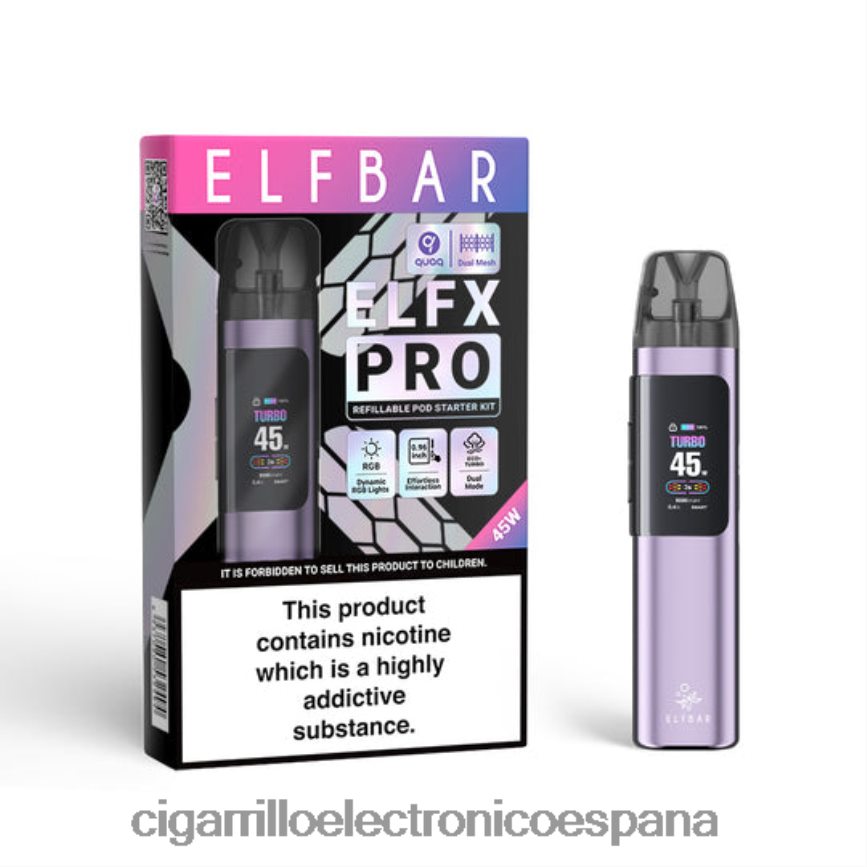 púrpura ELFBAR ELFX Pro ABRIR APOL DE POD 80PB8P2