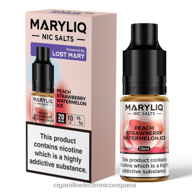 Cigarrillo Electrónico Recargable - melocotón fresa sandía hielo 6VL06451 LOST MARY MARYLIQ sales nic - 10ml - 20mg