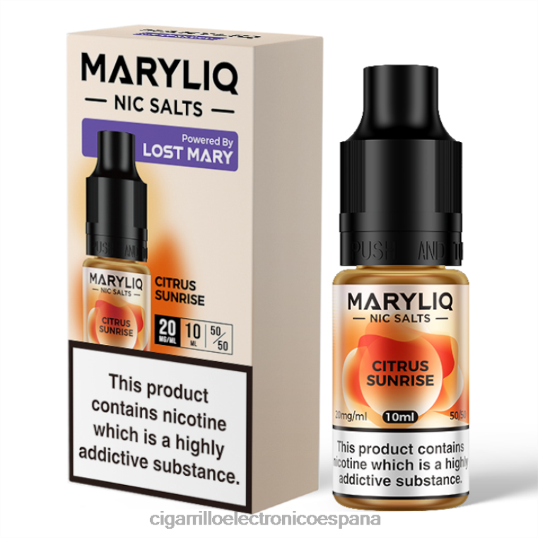 Cigarrillo Electrónico Sin Nicotina - amanecer cítrico 6VL06445 LOST MARY MARYLIQ sales nic - 10ml - 20mg