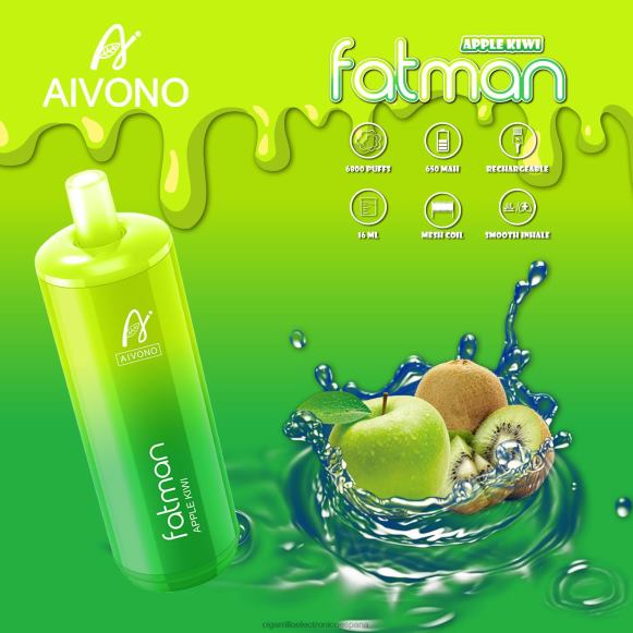 Cigarrillo Electronico España Comprar - Aivono FATMAN 6800 kiwi manzana NLH2431