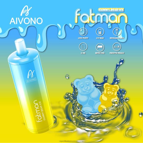 Cigarrillo Electronico Venta Mayoreo - Aivono FATMAN 6800 hielo de osito de goma NLH2432