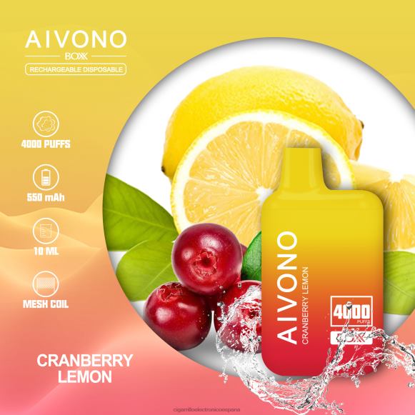 Cigarrillo Electrónico Blu - Aivono AIM BOXX 4000 limón arándano NLH24218