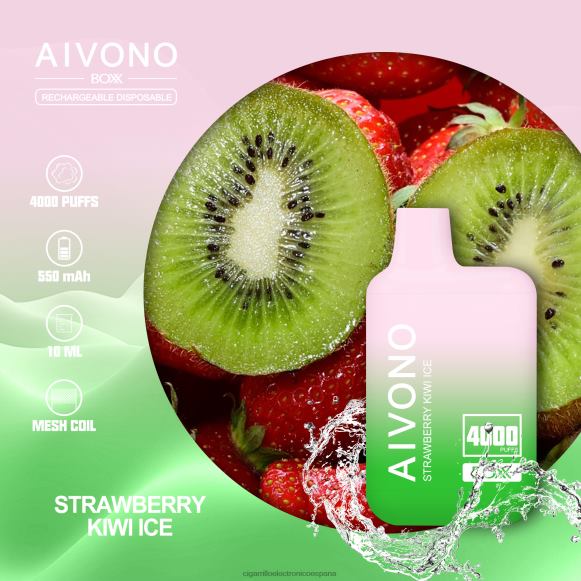 hielo de fresa y kiwi