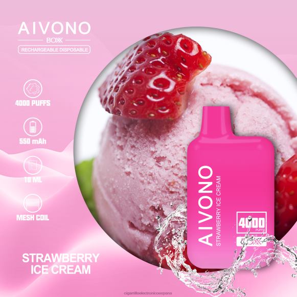 helado de fresa
