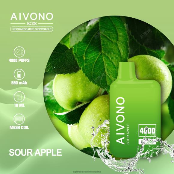 Cigarrillo Electrónico Marcas - Aivono AIM BOXX 4000 manzana agria NLH24220