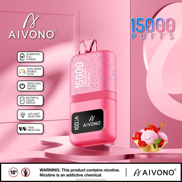 Cigarrillo Electronico España - Aivono AIM magic 15000 helado de fresa NLH2466