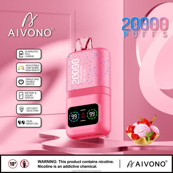 Cigarrillo Electronico Venta Mayoreo - Aivono AIM magic 20000 helado de fresa NLH2480