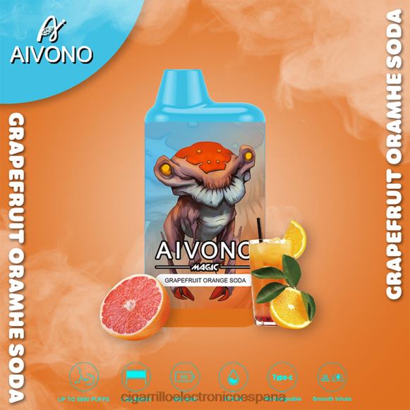Cigarrillo Electrónico Estanco Precio - Aivono AIM MAGIC cigarrillo de caja de 5800 bocas refresco de pomelo y naranja NLH24101