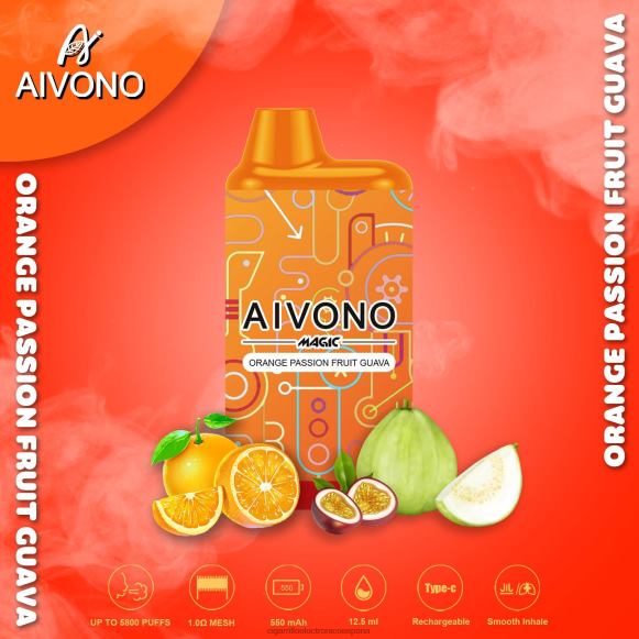 Cigarrillo Electronico España - Aivono AIM MAGIC cigarrillo de caja de 5800 bocas naranja maracuyá guayaba NLH2490