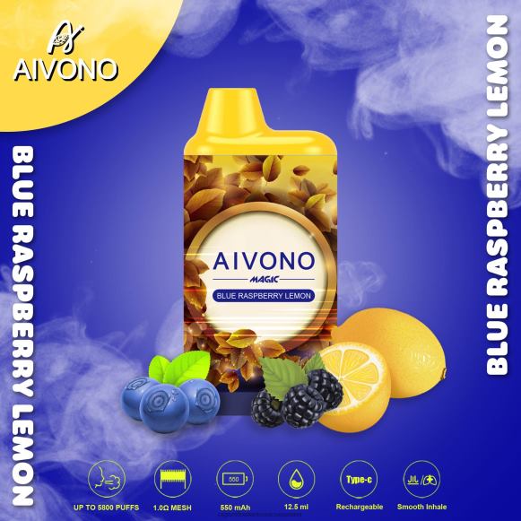 Cigarrillo Electronico España Comprar - Aivono AIM MAGIC cigarrillo de caja de 5800 bocas limón frambuesa azul NLH2491