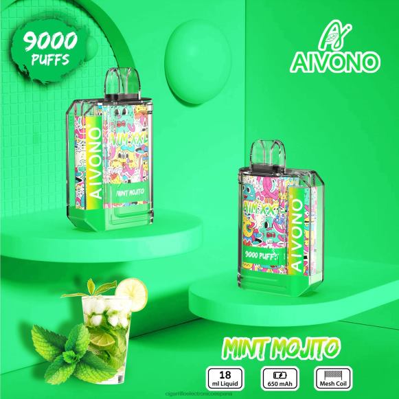Cigarrillo Electronico España Comprar - Aivono AIM XXL 9000 pegatina boca transparente mojito de menta NLH2455