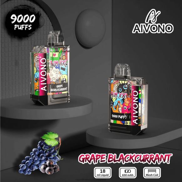 Cigarrillo Electronico Venta Mayoreo - Aivono AIM XXL 9000 pegatina boca transparente grosella negra de uva NLH2456