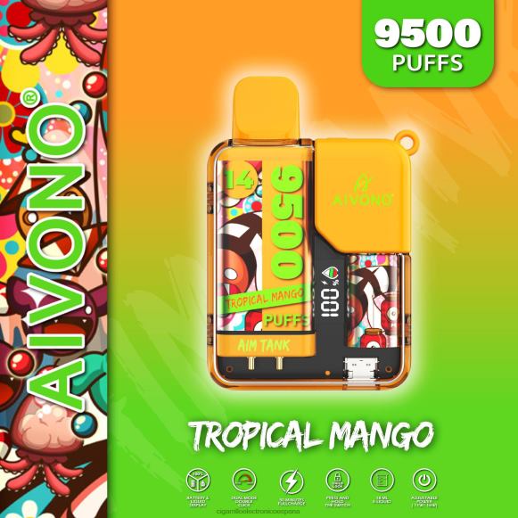 Cigarrillo Electrónico Precio - Aivono AIM TANK 9500 mango tropical NLH2439