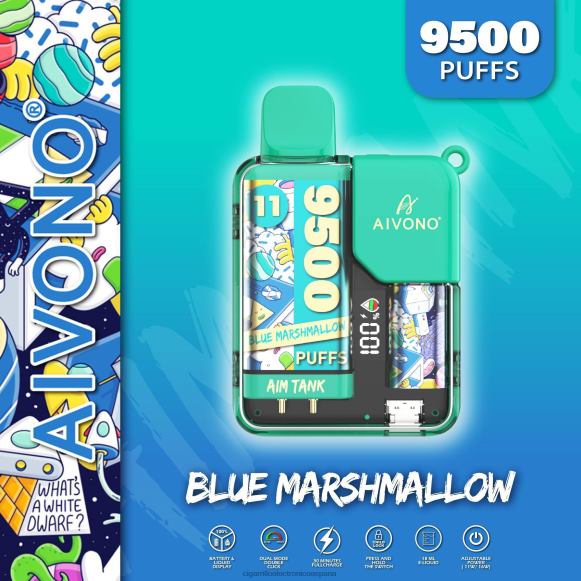 Cigarrillo Electronico España - Aivono AIM TANK 9500 malvavisco azul NLH2442