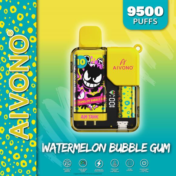 Cigarrillo Electronico Venta Mayoreo - Aivono AIM TANK 9500 chicle de sandía NLH2444