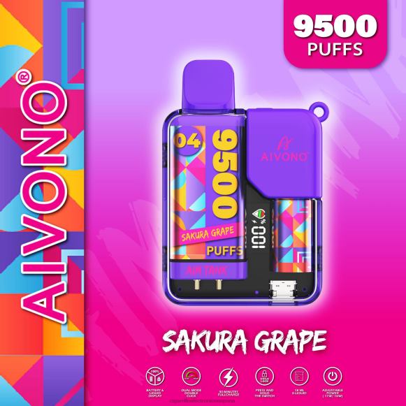 Tienda De Vapeo Al Po - Aivono AIM TANK 9500 uva sakura NLH2436