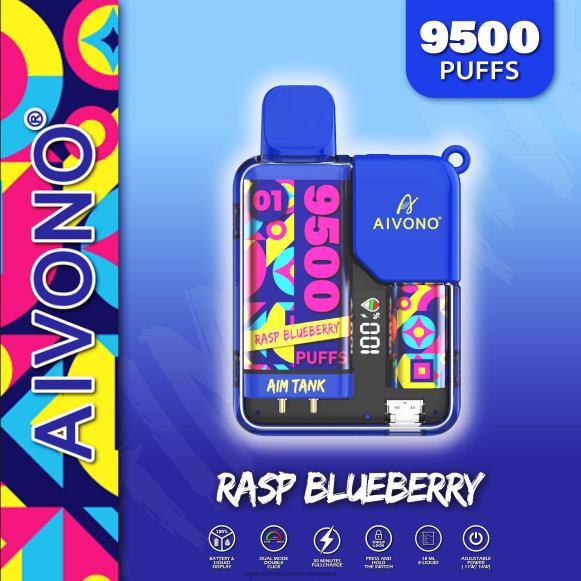 Venta Al Por Mayor De Cigarrillo Electronico - Aivono AIM TANK 9500 frambuesa arándano NLH2433