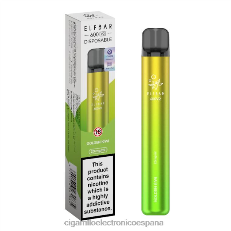 Cigarrillo Electrónico Estanco - kiwi dorado 6VL06283 ELFBAR 600V2 20 mg