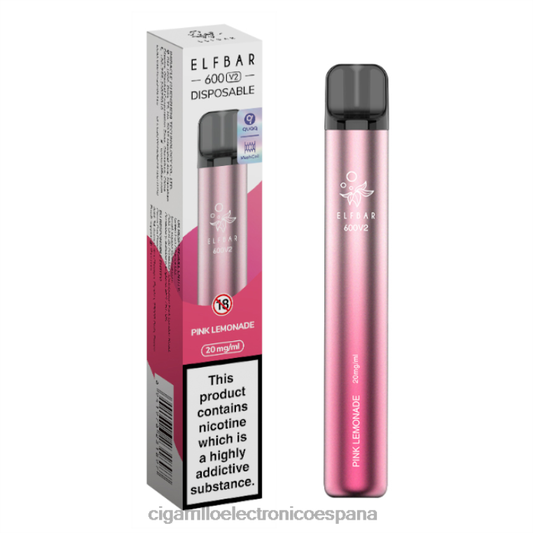 Cigarrillo Electrónico Iqos - limonada rosa 6VL06292 ELFBAR 600V2 20 mg