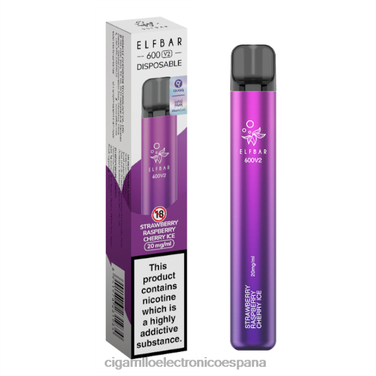 Cigarrillo Electrónico Precio - fresa frambuesa cereza hielo 6VL06296 ELFBAR 600V2 20 mg