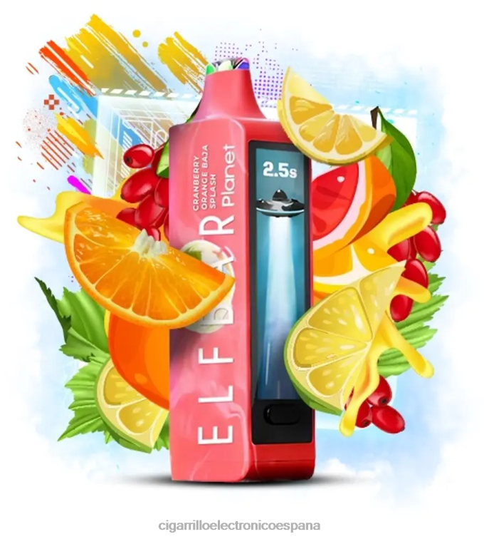 Cigarrillo Electronico España - arándano naranja baja splash Elf Bar Planet 25000 2224R30