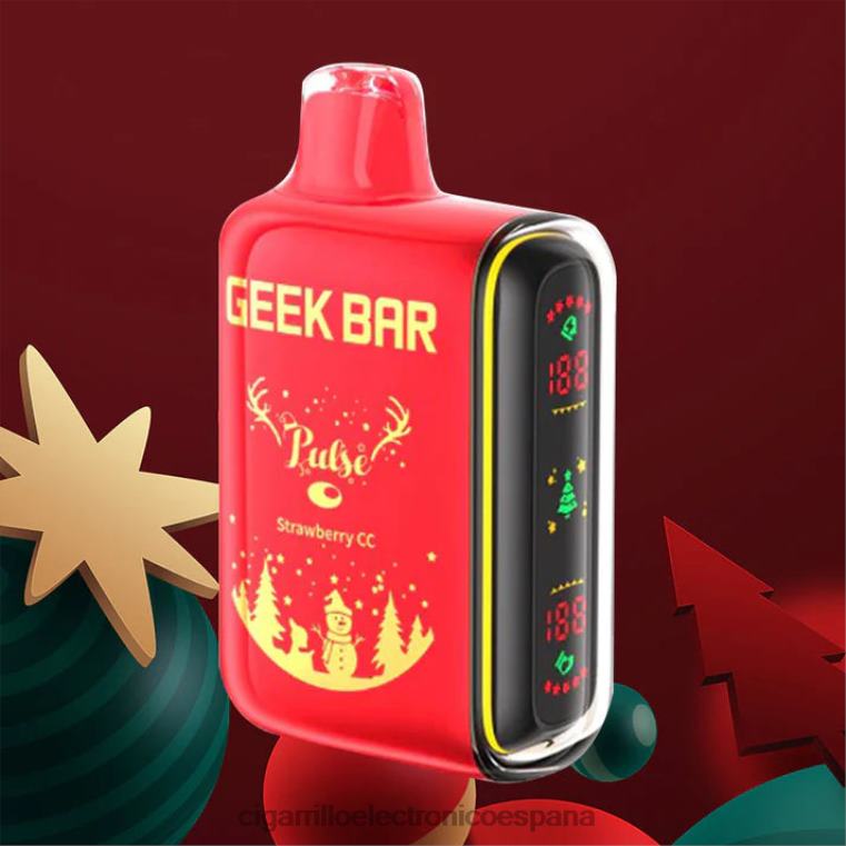 Cigarrillo Electrónico Precio - fresa cc 6VL0686 GEEK BAR Pulse edición navideña 7500 inhalaciones/15000 inhalaciones