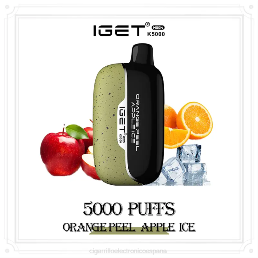hielo de manzana con piel de naranja