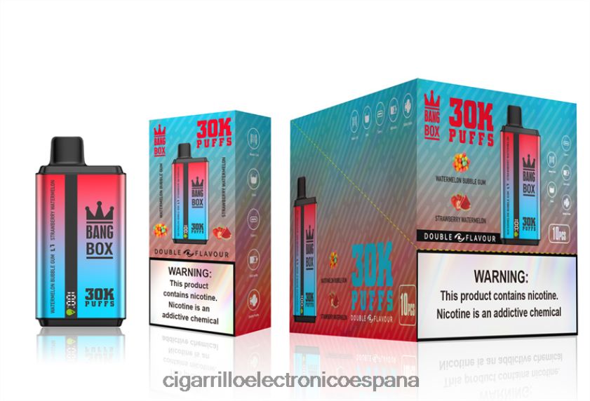 Cigarrillo Electrónico Blu - Bang Box 30000 inhalaciones de dos sabores. chicle de sandía y sandía de fresa 88FHHZ68