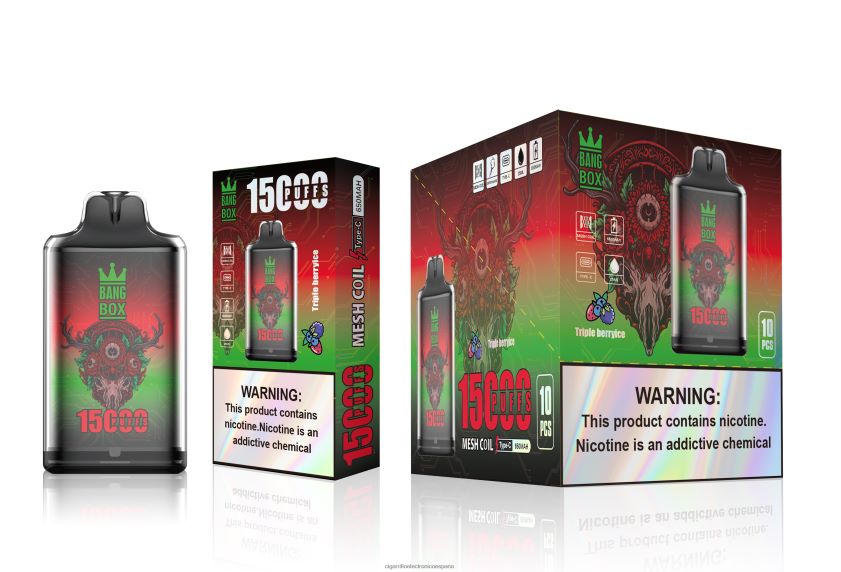 Cigarrillo Electrónico Blu - Bang Box s1-15000 bocanadas hielo de triple baya 88FHHZ104