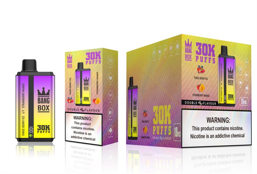 Cigarrillo Electrónico Estanco - Bang Box 30000 inhalaciones de dos sabores. helado de tres bayas y mango de fresa 88FHHZ67