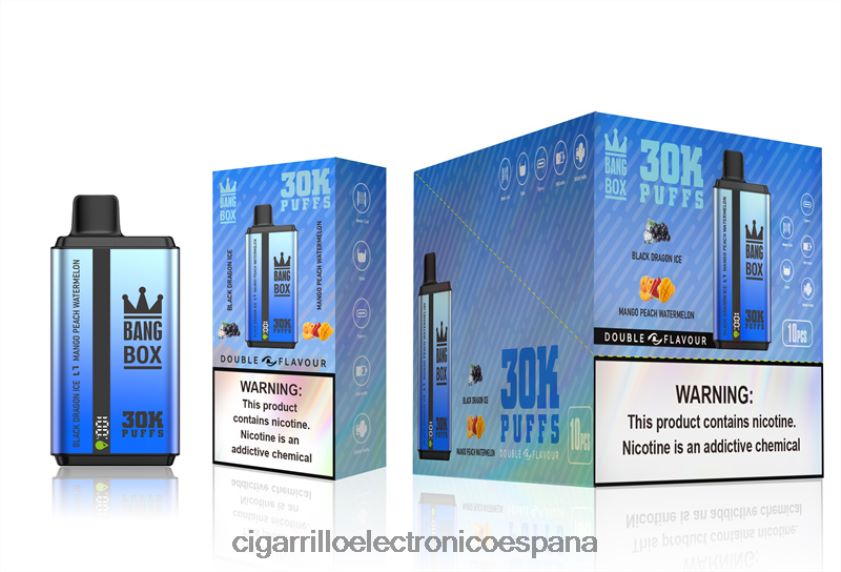 Cigarrillo Electrónico Estanco Precio - Bang Box 30000 inhalaciones de dos sabores. Black Dragon Ice & Mango Melocotón Sandía 88FHHZ71