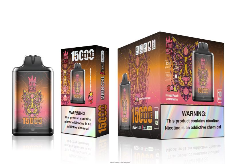 Cigarrillo Electrónico Estanco Precio - Bang Box s1-15000 bocanadas sandia mango durazno 88FHHZ107