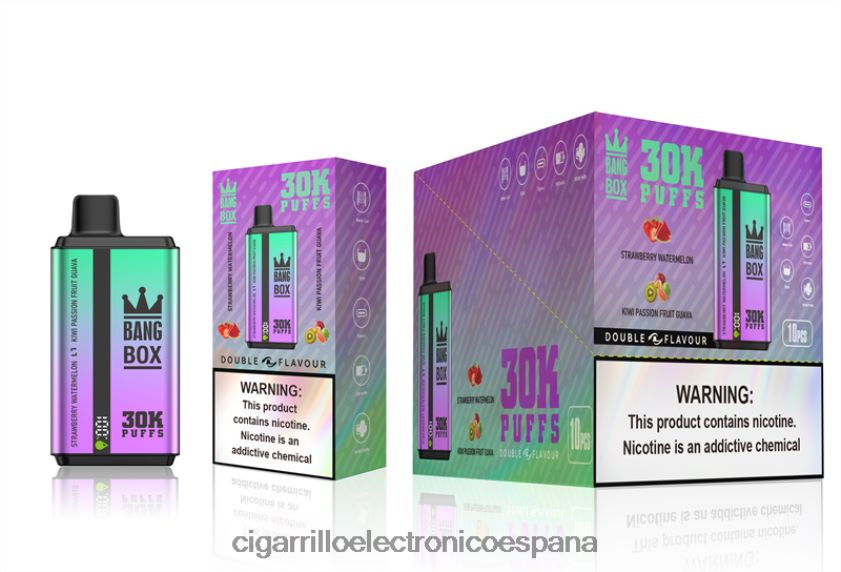 Cigarrillo Electrónico Marcas - Bang Box 30000 inhalaciones de dos sabores. fresa sandía y kiwi maracuyá guayaba 88FHHZ70