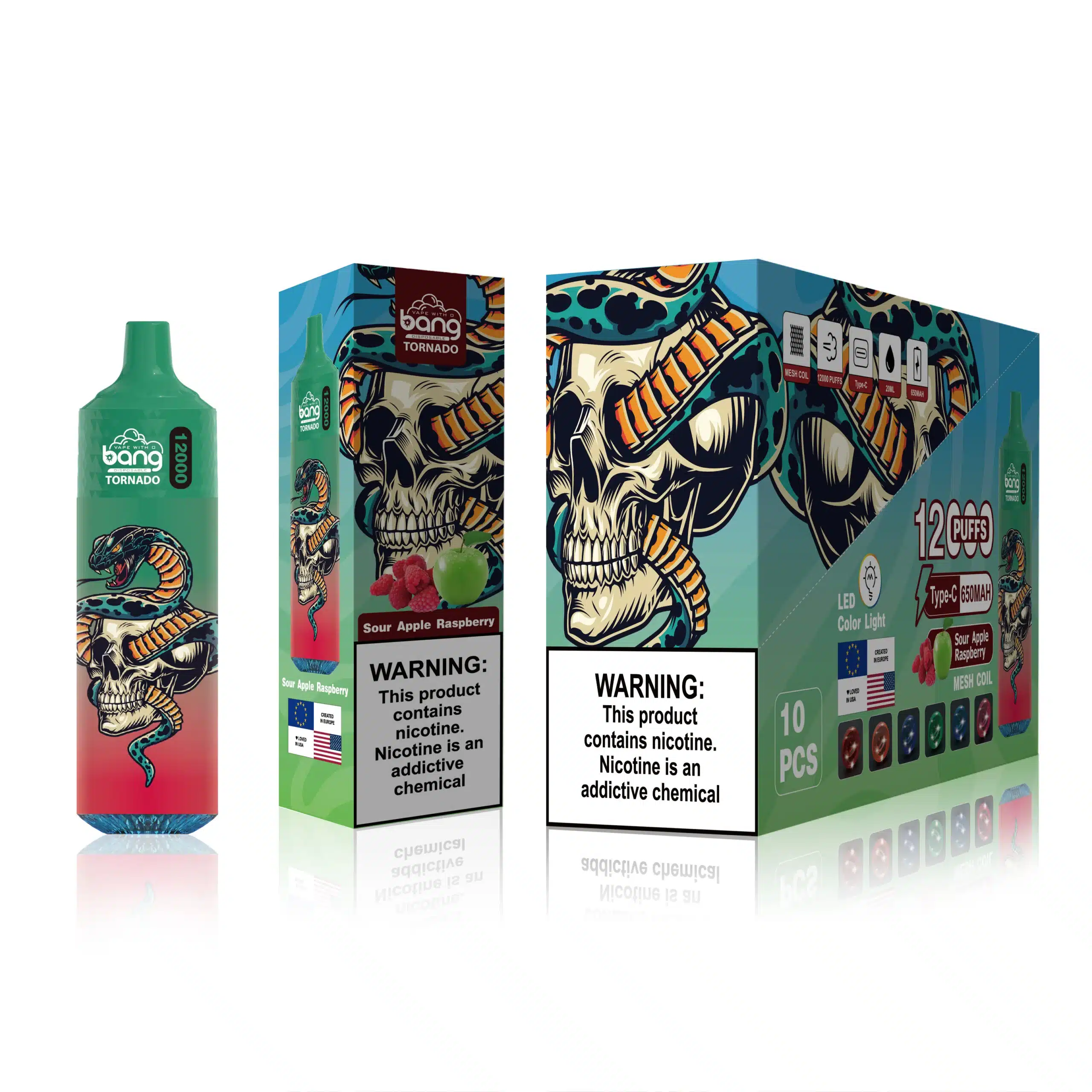 Cigarrillo Electrónico Marcas - frambuesa manzana agria 6VL06118 Bang Box 12000 bocanadas