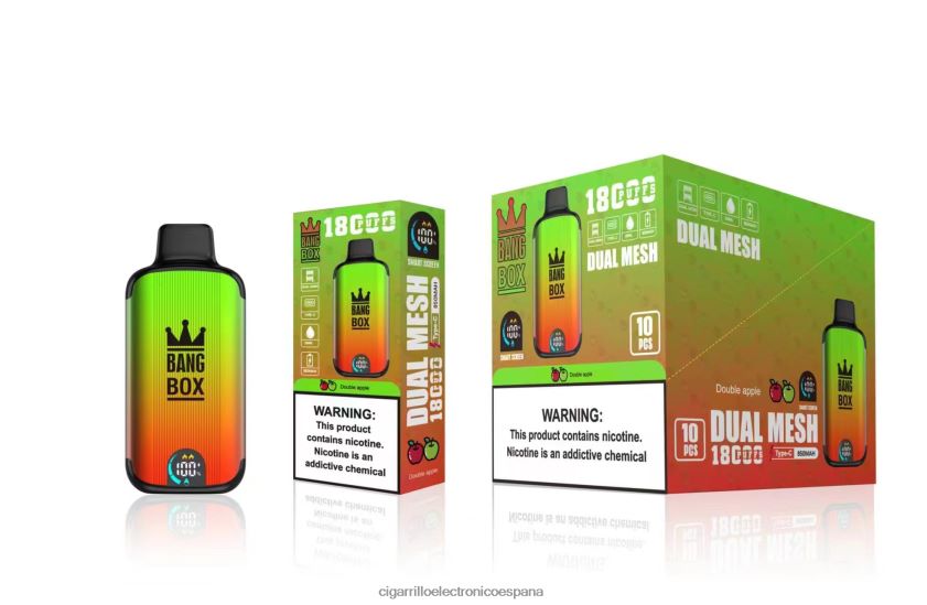 Cigarrillo Electrónico Precio - Bang Box 18000 bocanadas manzana doble 88FHHZ93