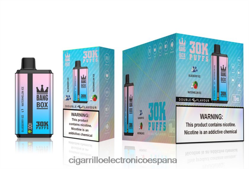 Cigarrillo Electrónico Precio - Bang Box 30000 inhalaciones de dos sabores. hielo de arándanos y hielo de sandía 88FHHZ69