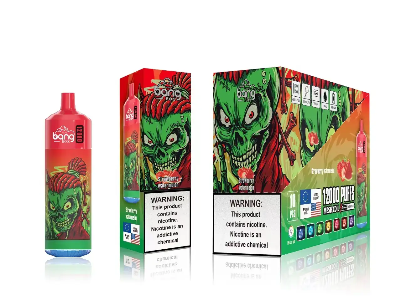 Cigarrillo Electrónico Recargable - sandia fresa 6VL06121 Bang Box 12000 bocanadas