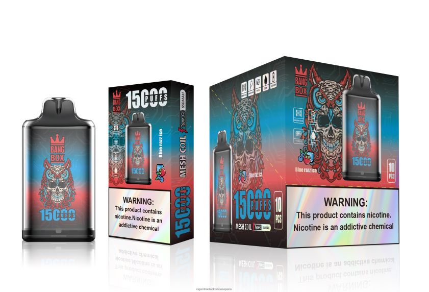 Cigarrillo Electronico España - Bang Box s1-15000 bocanadas hielo azul 88FHHZ108