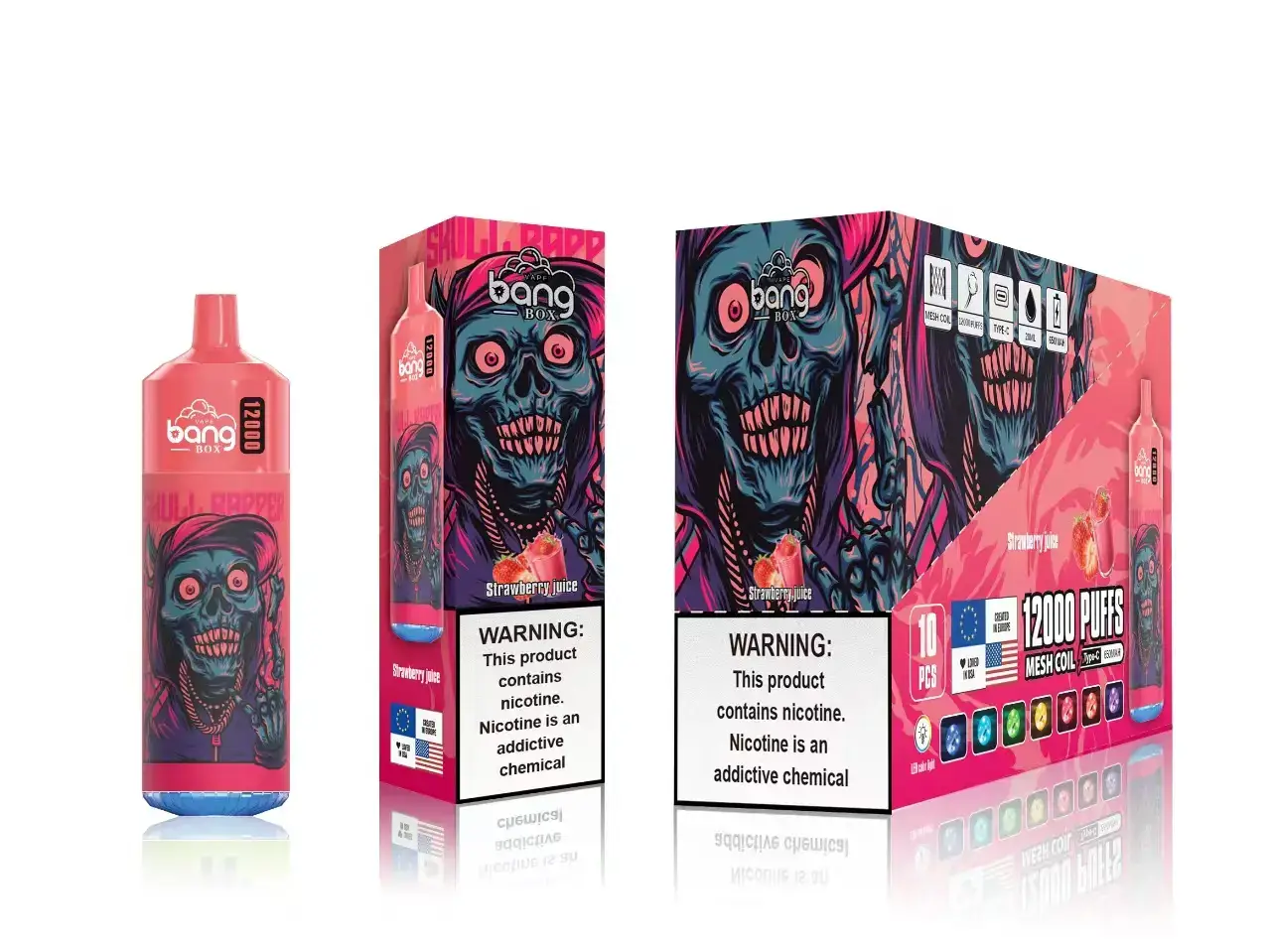 Cigarrillo Electronico España - jugo de fresa 6VL06120 Bang Box 12000 bocanadas