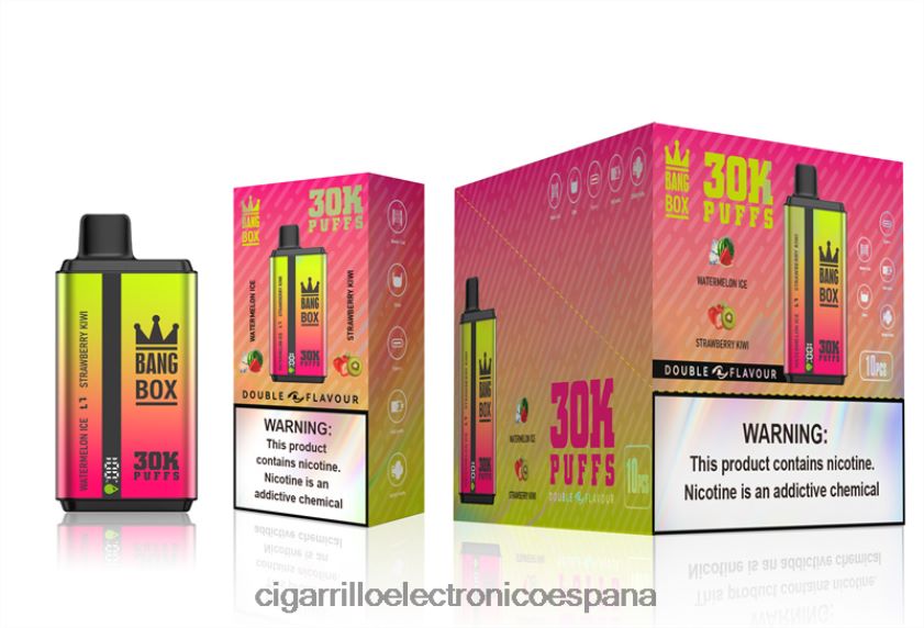 Cigarrillo Electronico Venta Mayoreo - Bang Box 30000 inhalaciones de dos sabores. helado de sandía y kiwi fresa 88FHHZ62