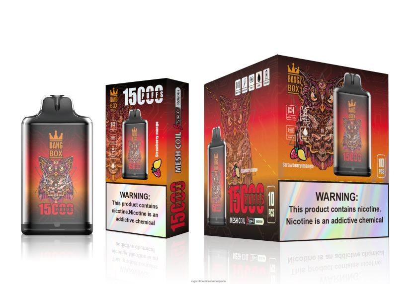 Distribuidor Vapeo Al Por Mayor - Bang Box s1-15000 bocanadas mango fresa 88FHHZ101