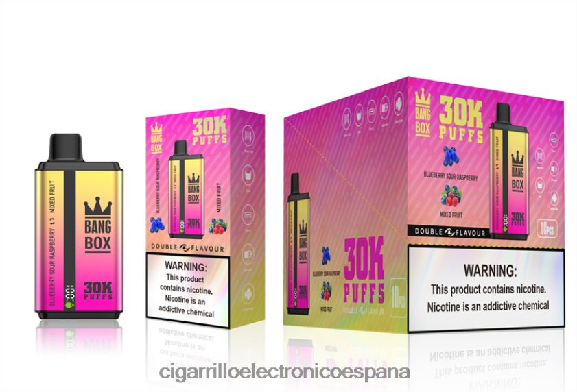 Tienda De Vapeo Al Po - Bang Box 30000 inhalaciones de dos sabores. arándanos, frambuesa ácida y frutas mixtas 88FHHZ66