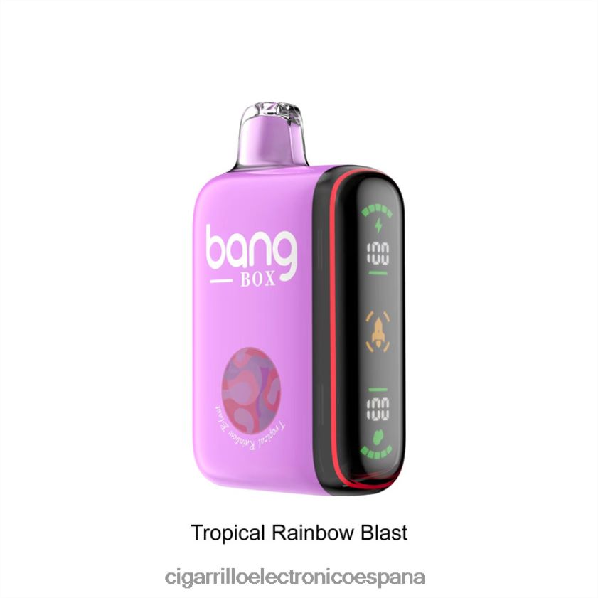 Tienda De Vapeo Al Po - Bang Box Pantalla de potencia inteligente de 9000-18000 inhalaciones explosión del arco iris tropical 88FHHZ36