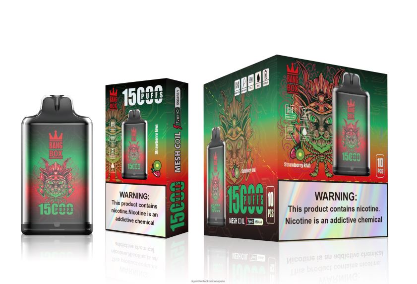 Vapeo Al Por Mayor - Bang Box s1-15000 bocanadas kiwi fresa 88FHHZ100
