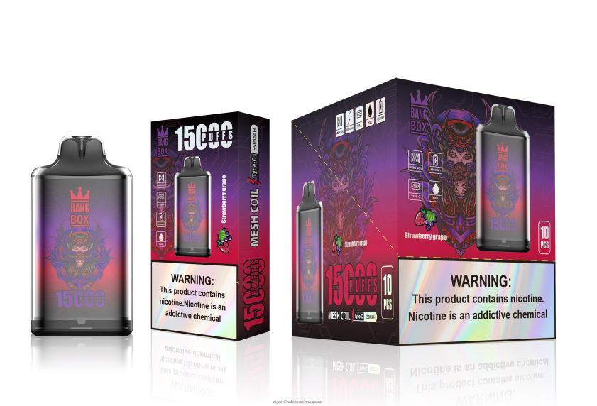 Venta Al Por Mayor De Cigarrillo Electronico - Bang Box s1-15000 bocanadas uva fresa 88FHHZ111