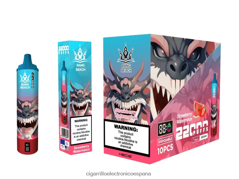 Distribuidor Vapeo Al Por Mayor - Bang Beach Pantalla inteligente de 22000 inhalaciones. sandia fresa 88FHHZ23