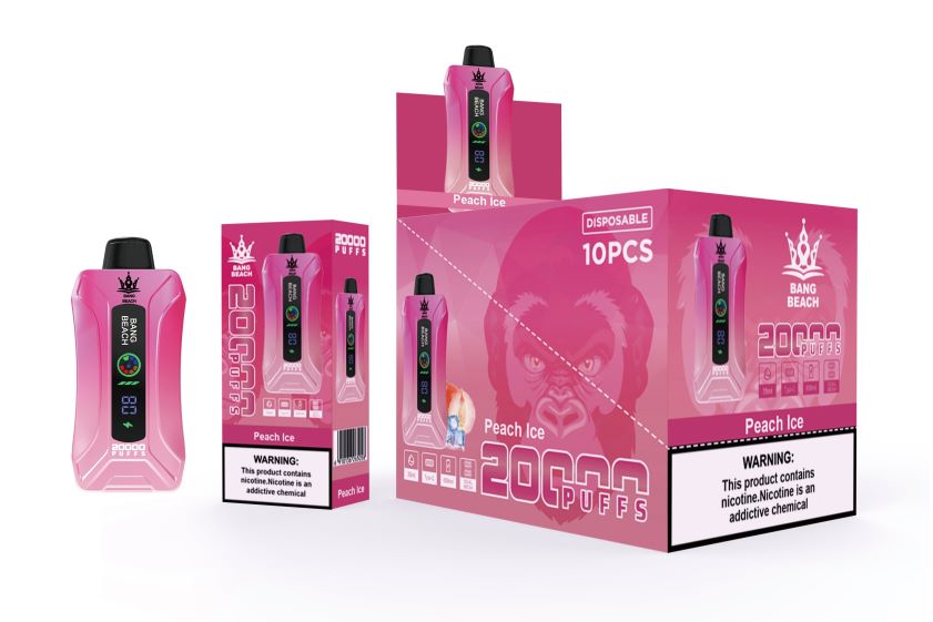 Venta Al Por Mayor De Cigarrillo Electronico - Bang Beach vape elegante de la pantalla de 20000 soplos hielo de durazno 88FHHZ9